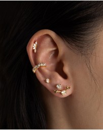 Wanderlust + Co - Birthstone Gold Flat Back Earring - May