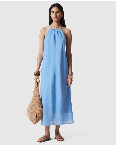 & Other Stories - Sleeveless Halterneck Midi Dress