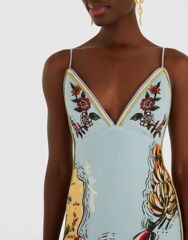 Farm Rio - Beaches Path Sleeveless Mini Dress