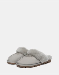 EVERAU - Australian Shepherd Ugg Waffle Slipper Sheepskin Upper House Shoes