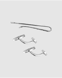 Kuzzoi - ICONIC EXCLUSIVE - Jewelry Set Men Organic Textured Set In 925 Sterling Silver