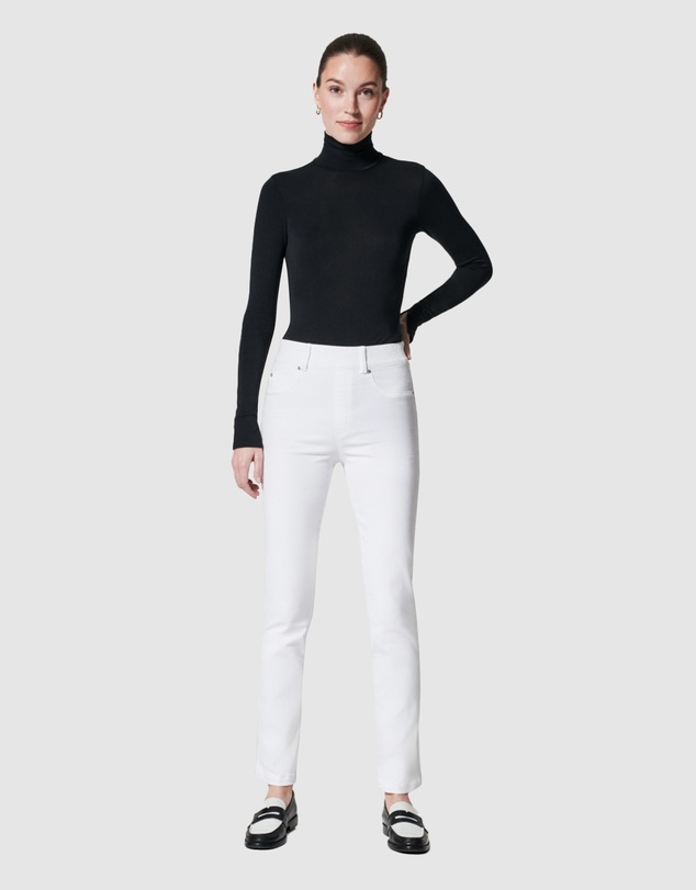 Spanx - Ankle Straight Leg Jeans - White