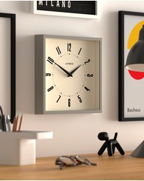 Newgate - Newgate Jones Box Wall Clock Grey