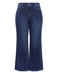 City Chic - Plus size Harley Fit Aliya Wide Leg Jean - mid wash