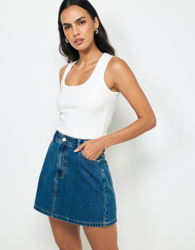 AERE - Bexley Denim Mini Skirt
