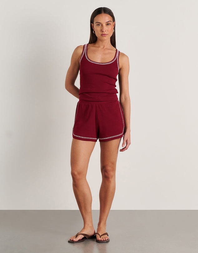 Jag - Celina Blanket Stitch Short