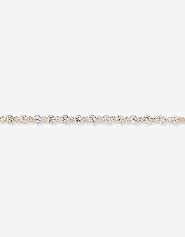 Michael Hill - Cubic Zirconia Alternating Tennis Bracelet in 18kt Gold Vermeil