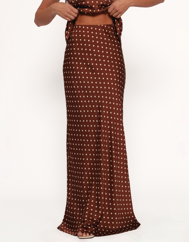 Petal & Pup - Velman Skirt - Brown Polka Dot