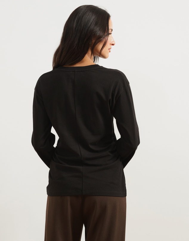 Atmos&Here - Wren Long Sleeve Gathered Side Top