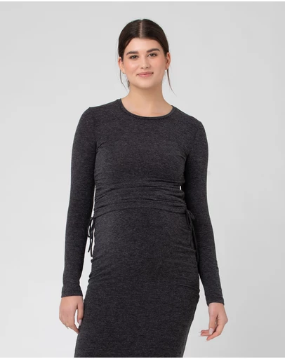 Ripe Maternity - Amber Ruched Long Sleeve Top