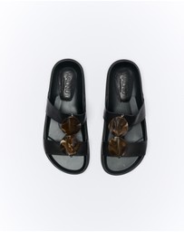 Walnut Melbourne - Micah Leather Slide