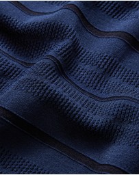 Calibre - Camp Collar Striped Polo Delft Blue