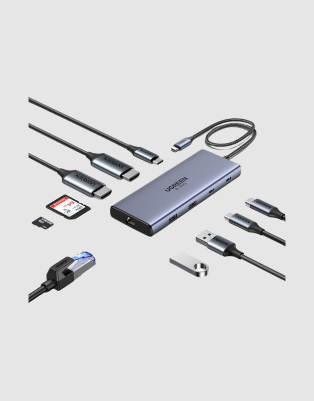 Ugreen - Ugreen 10-in-1 USB C Hub with Dual 4K display