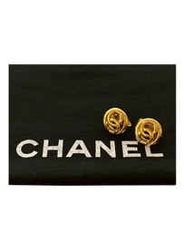 Pre-Loved by Azura Reborn - Pre-Loved CC Gold Plated Round Clip On Earrings