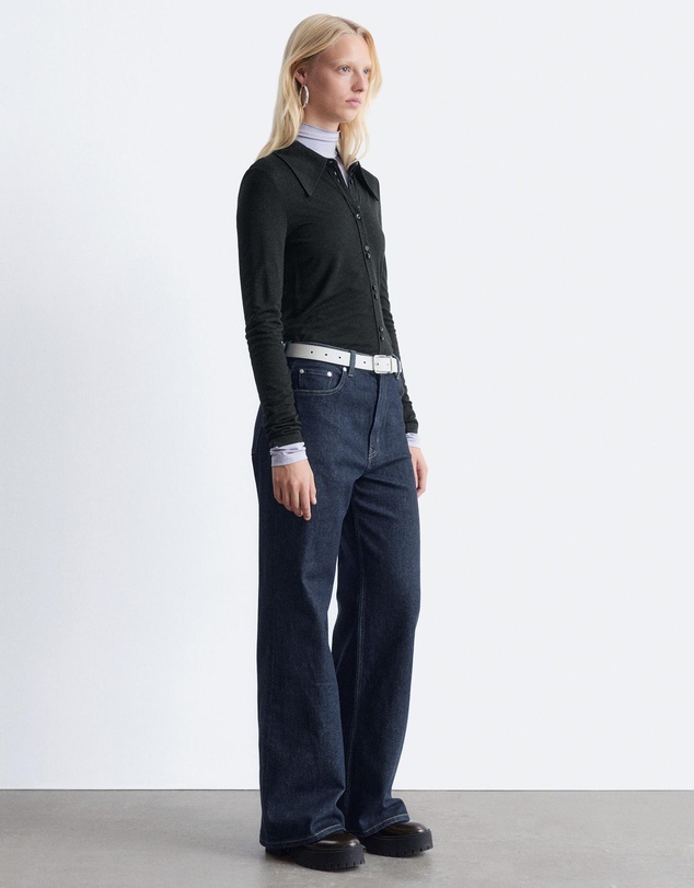 & Other Stories - Pointed-Collar Jersey Shirt