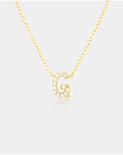 The Silver Collective - A-Z Letter Necklace - G
