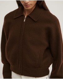 Witchery - Wool Knit Bomber Jacket