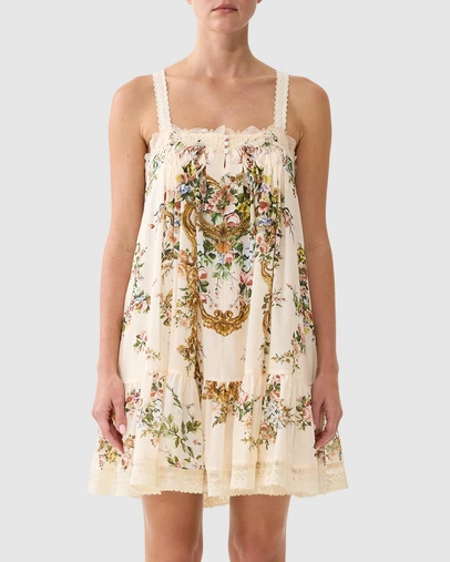 Camilla - A-Line Short Dress With Lace