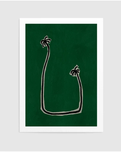 Olive et Oriel - Soul Bound - Green by Shatha Al Dafai Art Print
