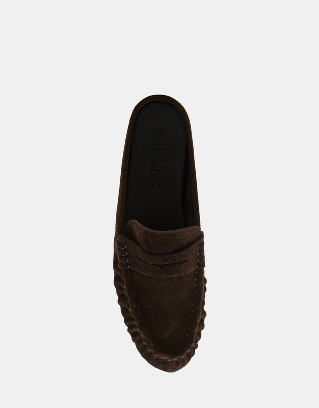 Steve Madden - Rafe Chocolate Brown Suede Loafers