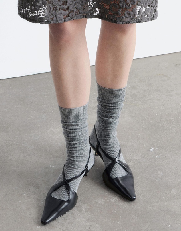 & Other Stories - Criss-Cross Leather Slingback Pumps