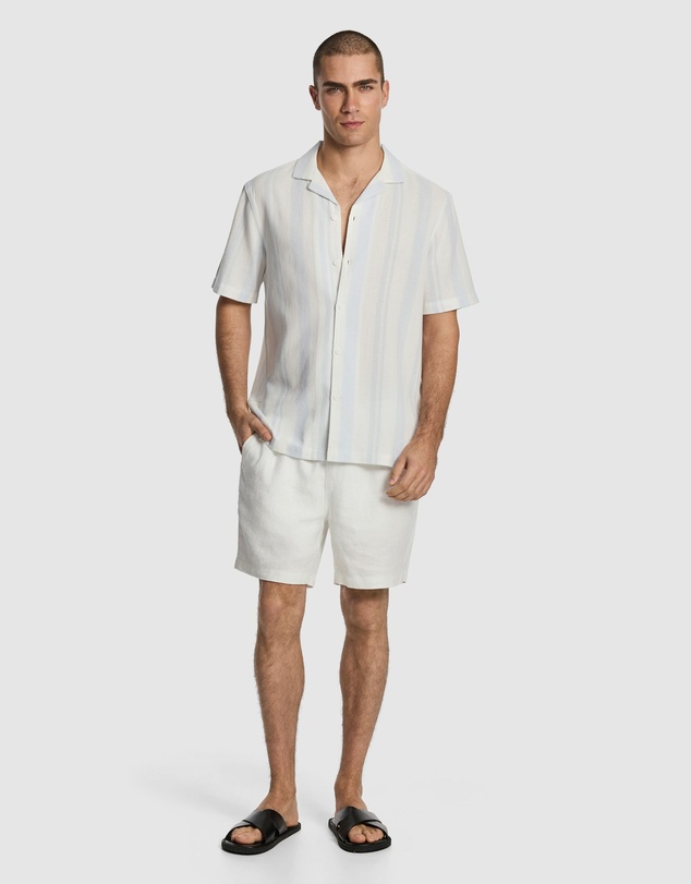 yd. - Aruba Stripe Cotton Shirt