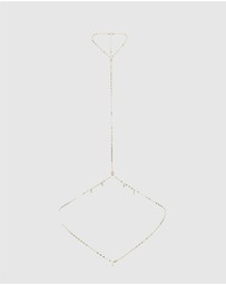 GUESS - Gold-Tone Hashtag Guess Body Chain