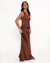 Petal & Pup - Velman Skirt - Brown Polka Dot