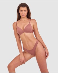 Bras N Things - NKD Push Up Wirefree Bra - Mocha