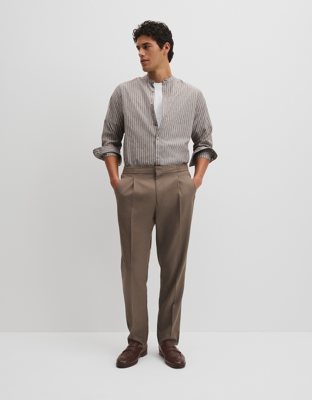 Country Road - Regular Fit Cotton Linen Standard Collar Shirt