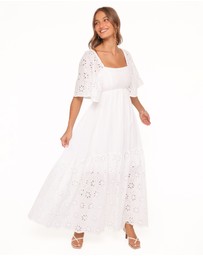 Petal & Pup - Xana Maxi Dress - White Broderie