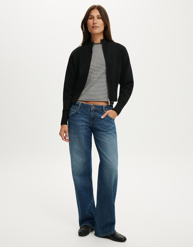 Cotton On - Lotus Cinched Zip Knit