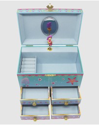 Pink Poppy - Shimmering Mermaid Medium Musical Jewellery Box