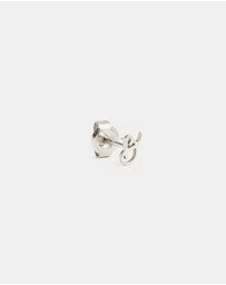 By Charlotte - Sterling Silver Love B Earring