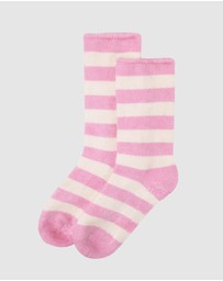 Bamboozld - 3 Pack Fluffy Bamboo Lounge Bed Crew Socks