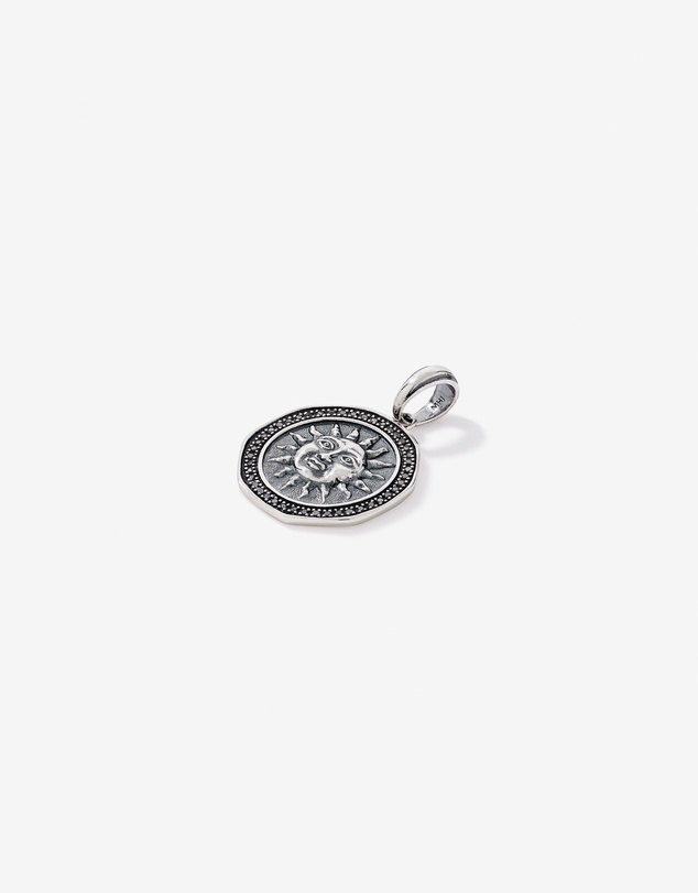Michael Hill - 0.24 Carat TW Black Diamond Sun Pendant in Sterling Silver