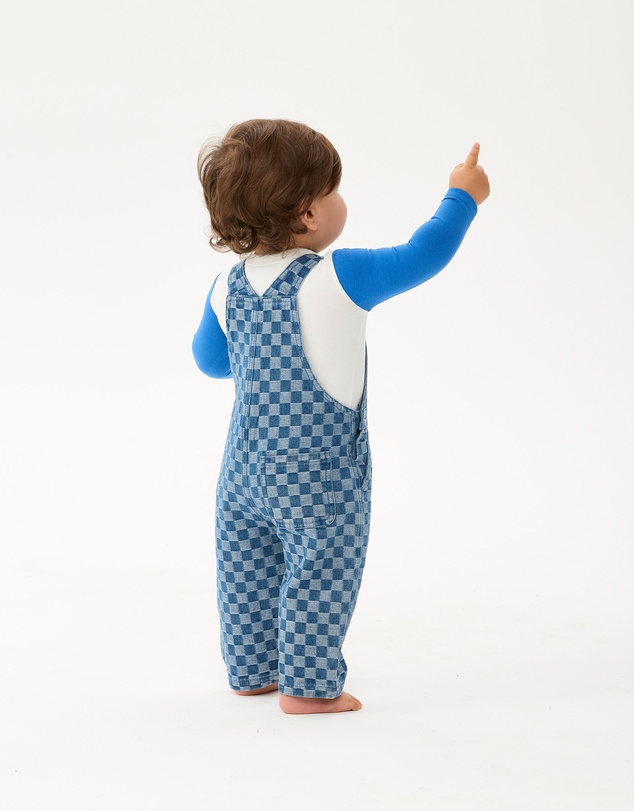 Rock Your Baby - Checkerboard Alfred Denim Overalls