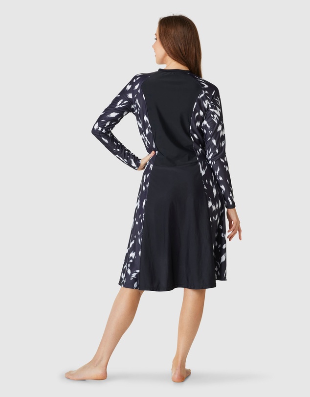 Modest Mermaid - Fleck Shore zip swim dress SPF50+