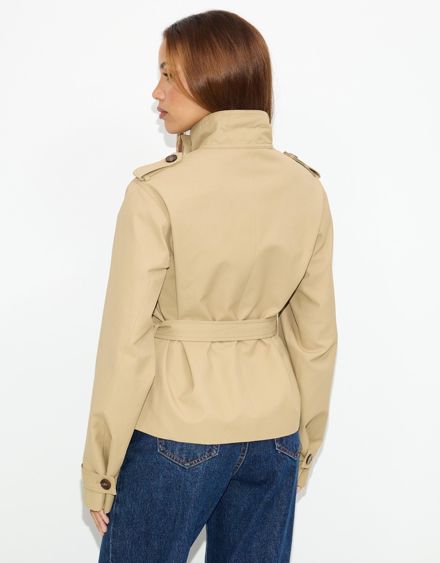Dazie - Sloane Funnel Neck Cropped Trench