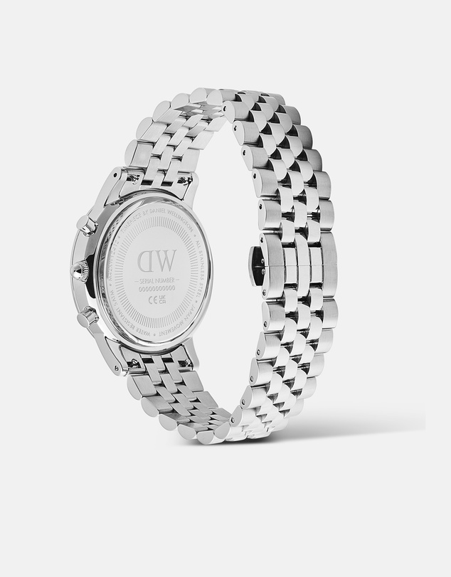 Daniel Wellington - Iconic Chronograph 42mm Arch 5-Link Onyx Panda S