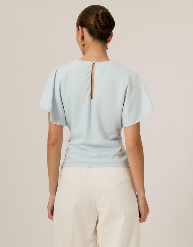 Tussah - Genevieve Flutter Sleeve Satin Top