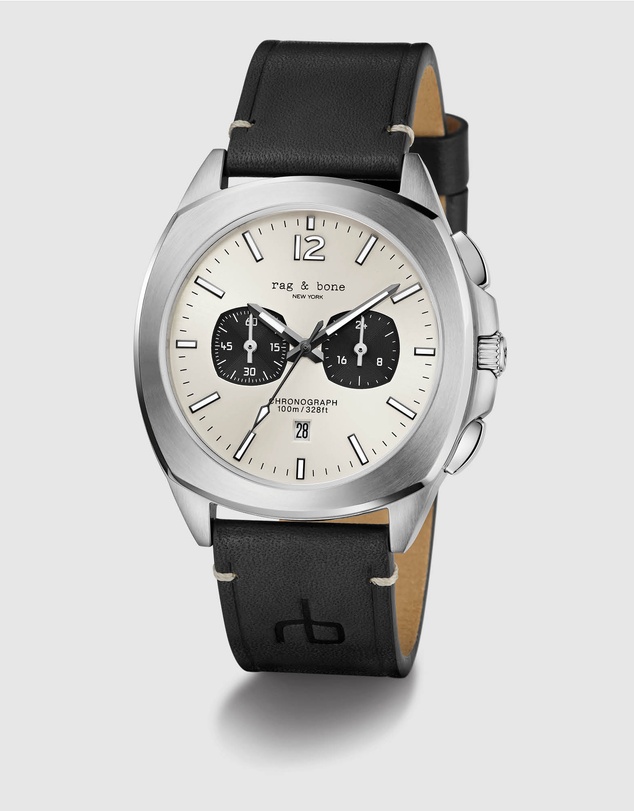 rag & bone - Rag & Bone Bleeker Silver-Tone Chronograph Watch