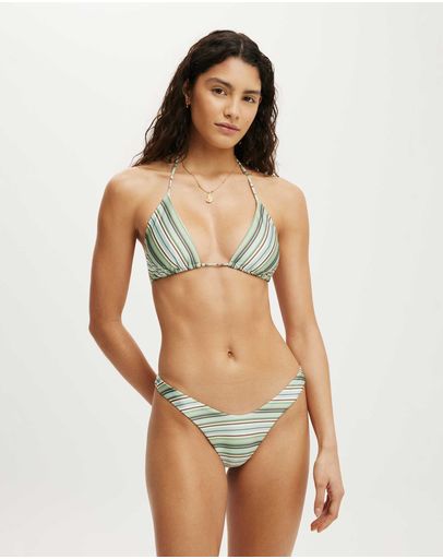BOHO STRIPES GREEN SHIMMER