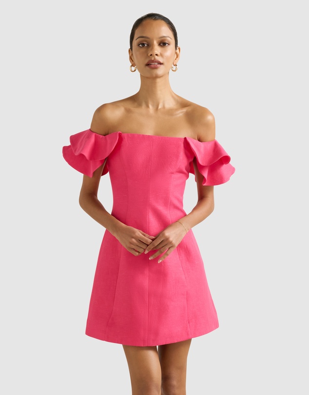Forever New Petite - Kenzie Petite Off Shoulder Ruffle Mini Dress