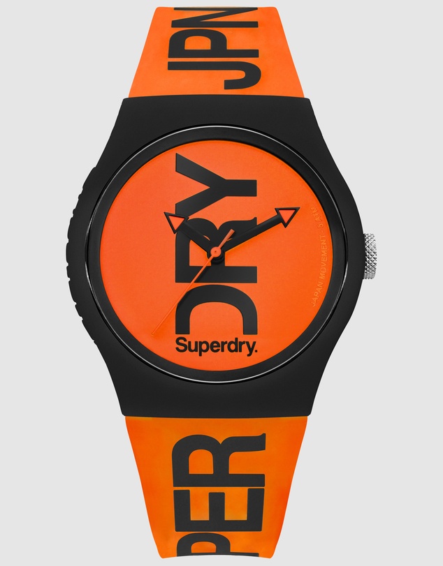 Superdry - Orange Silicone Sports Watch