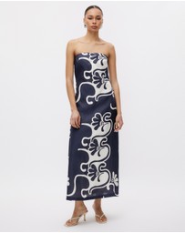 Minima Esenciales - Nivas Linen Empire Strapless Dress