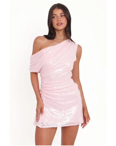 Petal & Pup - Lavine Mini Dress - Pink Sequin