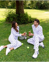Sant And Abel - Men's Tennis Navy Long PJ Set