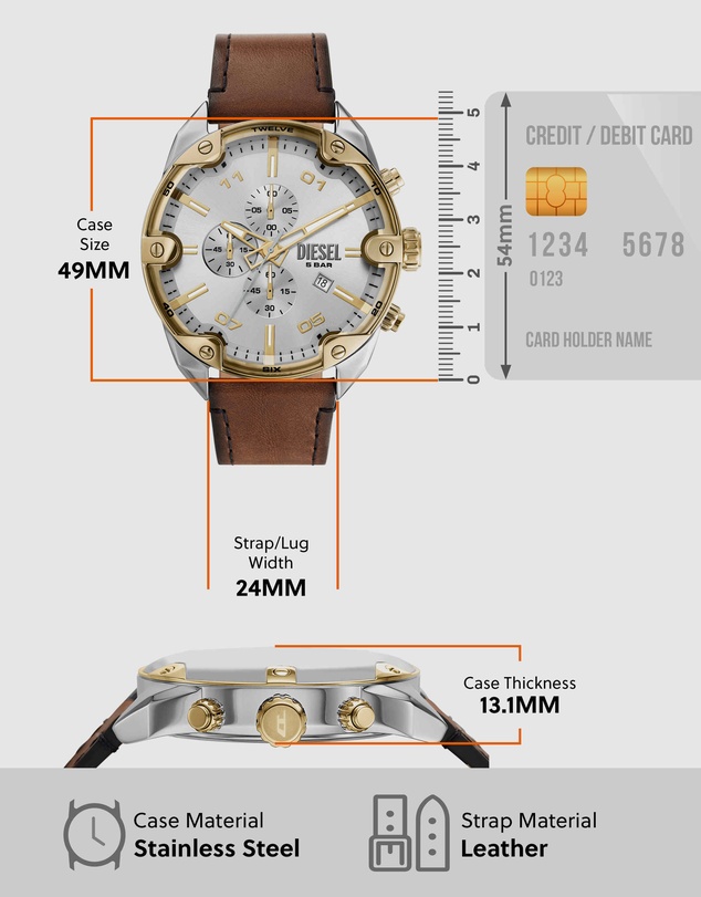 Diesel - Spiked Brown Chronograph Watch