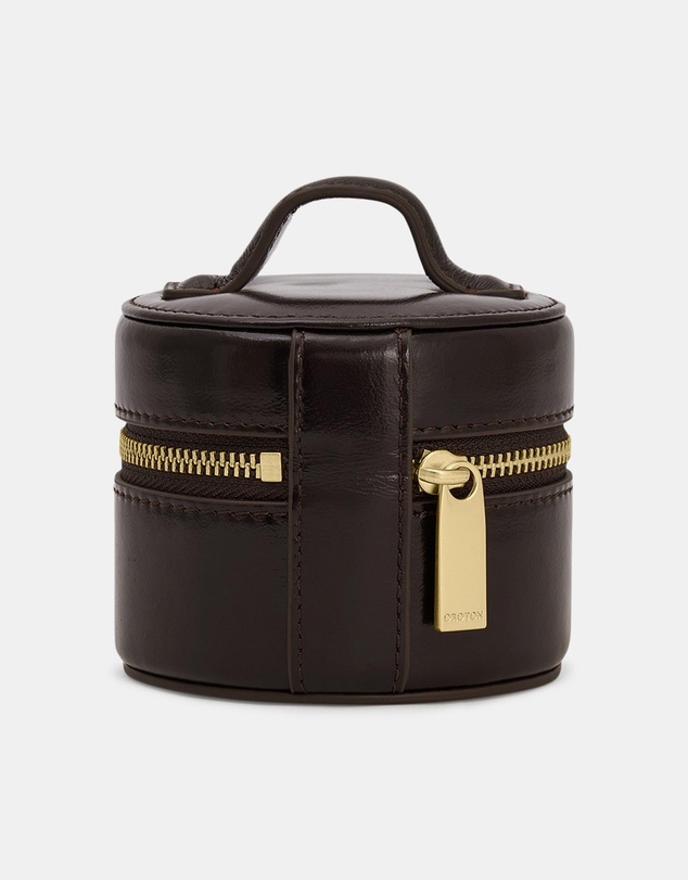 Oroton - Jemima Mini Round Jewellery Case Crackle